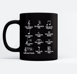 Musical Notes Symbol Definition Humor Funny Christmas Gift Short Sleeve Mugs-Ceramic Mug-Black