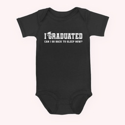 Graduation Gifts I Graduated Can I Go Back To Sleep Grad Baby & Infant Bodysuits-Baby Onesie-Black