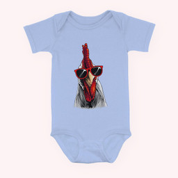 Funny Chicken Design For Men Women Rooster Chicken Lovers Baby & Infant Bodysuits-Baby Onesie-Light Blue