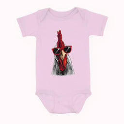 Funny Chicken Design For Men Women Rooster Chicken Lovers Baby & Infant Bodysuits-Baby Onesie-Pink
