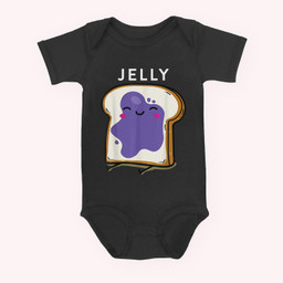 Peanut Butter &amp; Jelly Matching Couple Funny Outfits Baby & Infant Bodysuits-Baby Onesie-Black