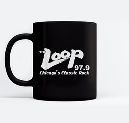 Wlup The Loop - Chicago's Classic Rock Mugs-Ceramic Mug-Black