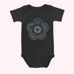 Magic The Gathering Icon Hieroglyph Baby & Infant Bodysuits-Baby Onesie-Black