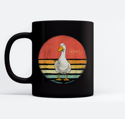 Duck Retro Vintage Duck Farm Animal Duck Lover Mugs-Ceramic Mug-Black