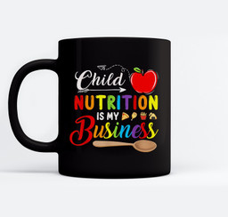Child Nutrition Is My Business Cute Apple Back To School Mugs-Ceramic Mug-Black