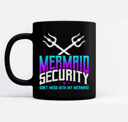 Mermaid Daddy Merdad Father's Day Merman Dad Papa Merfolk Mugs-Ceramic Mug-Black