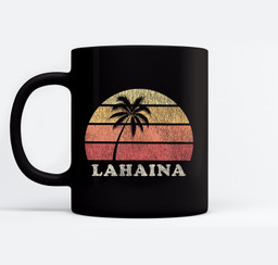 Lahaina Hawaii Vintage 70s Retro Throwback Design Mugs-Ceramic Mug-Black