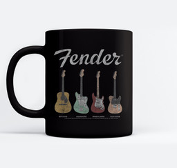 Fender Vintage Guitar Lineup Mugs-Ceramic Mug-Black