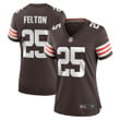 Womens Cleveland Browns Demetric Felton Brown Game Jersey Gift for Cleveland Browns fans