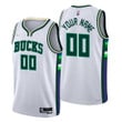 Milwaukee Bucks NBA Basketball City Edition White Jersey Gift With Custom Name Number For Bucks Fans