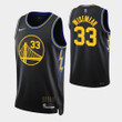 Golden State Warriors James Wiseman 33 Nba 2021-22 City Edition Black Jersey Gift For Warriors Fans