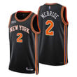 New York Knicks Miles McBride 2 NBA Basketball Team City Edition Black Jersey Gift For Knicks Fans