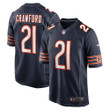 Mens Chicago Bears Xavier Crawford Navy Player Game Jersey gift for Chicago Bears fans