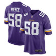 Mens Minnesota Vikings Michael Pierce Purple Player Game Jersey gift for Minnesota Vikings fans