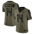 Mens Seattle Seahawks DK Metcalf Olive 2021 Salute To Service Player Jersey gift for Seattle Seahawks fans