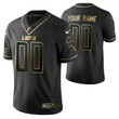 Detroit Lions 2021 NFL Golden Edition Black Jersey Gift With Custom Name Number For Lions Fans