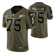 Buffalo Bills Daryl Williams 75 2021 NFL Golden Edition Olive Jersey Gift For Bills Fans