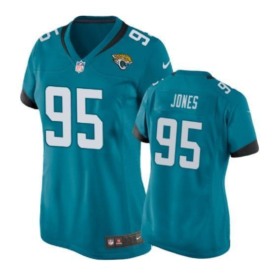 Jacksonville Jaguars Abry Jones Teal Womens Jersey