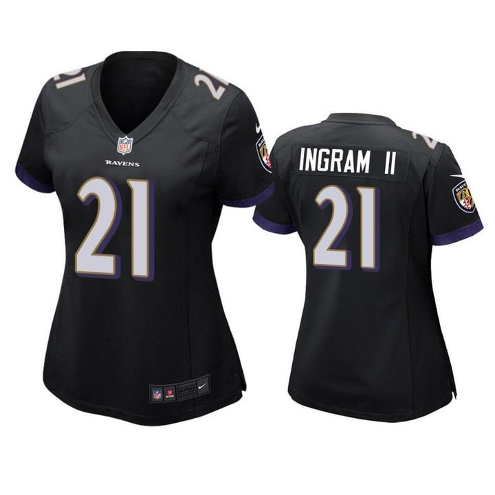 Baltimore Ravens Mark Ingram Game Black Womens Jersey
