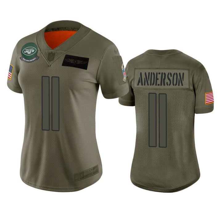 Womens New York Jets Robby Anderson Limited Jersey 2019 Salute to Service