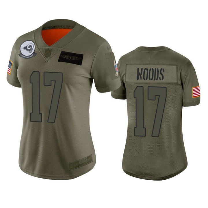 Womens Los Angeles Rams Robert Woods Limited Jersey 2019 Salute to Service