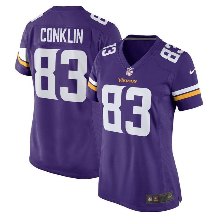 Womens Minnesota Vikings Tyler Conklin Purple Game Jersey