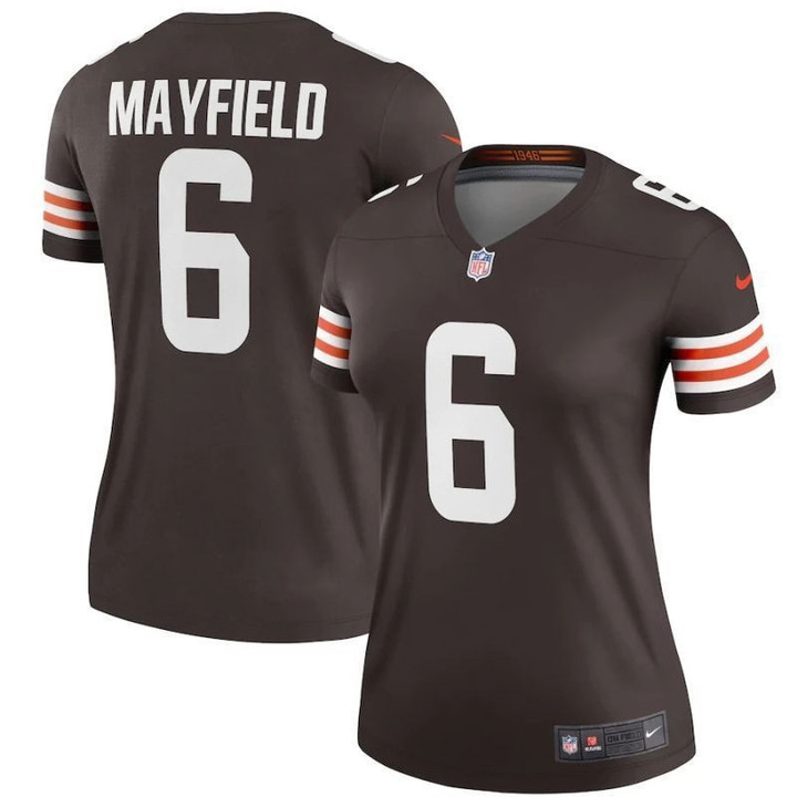 Cleveland Browns Baker Mayfield #6 NFL 2020 Dark Brown Womens Jersey