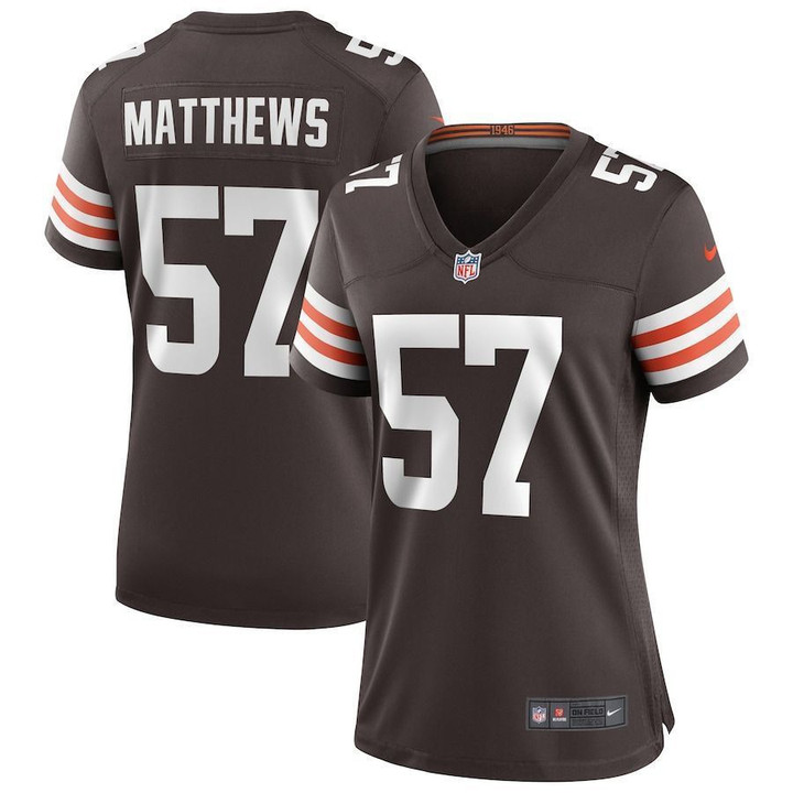 Womens Cleveland Browns Clay Matthews Brown Game Retired Player Jersey