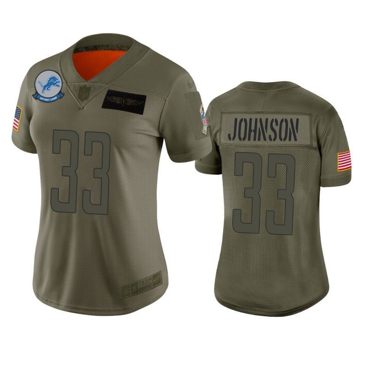 Detroit Lions Kerryon Johnson Limited 2019 Salute to Service Womens Jersey