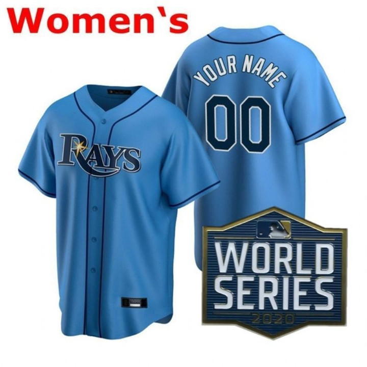 Tampa Bay Rays 2020 MLB Personalized Custom Blue Womens Custom Jersey