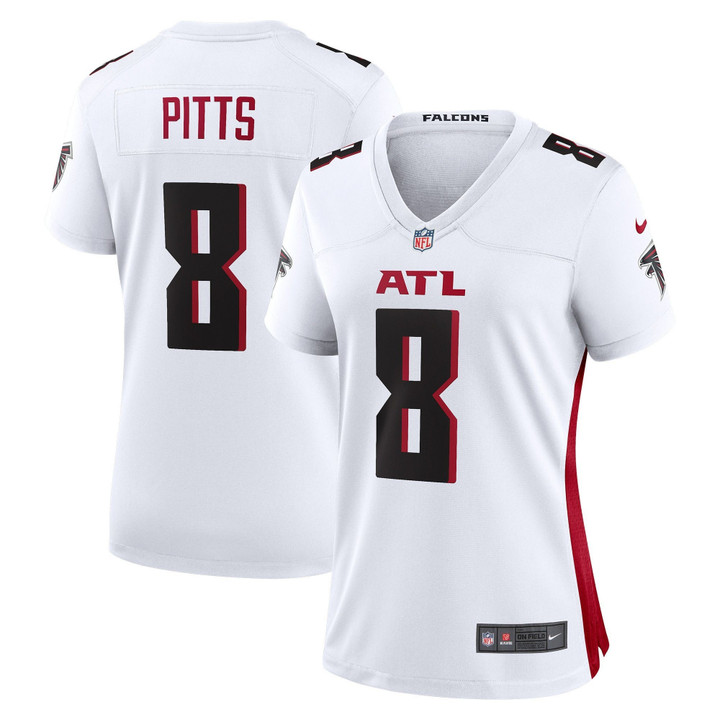 Womens Atlanta Falcons Kyle Pitts White Game Player Jersey Gift for Atlanta Falcons fans