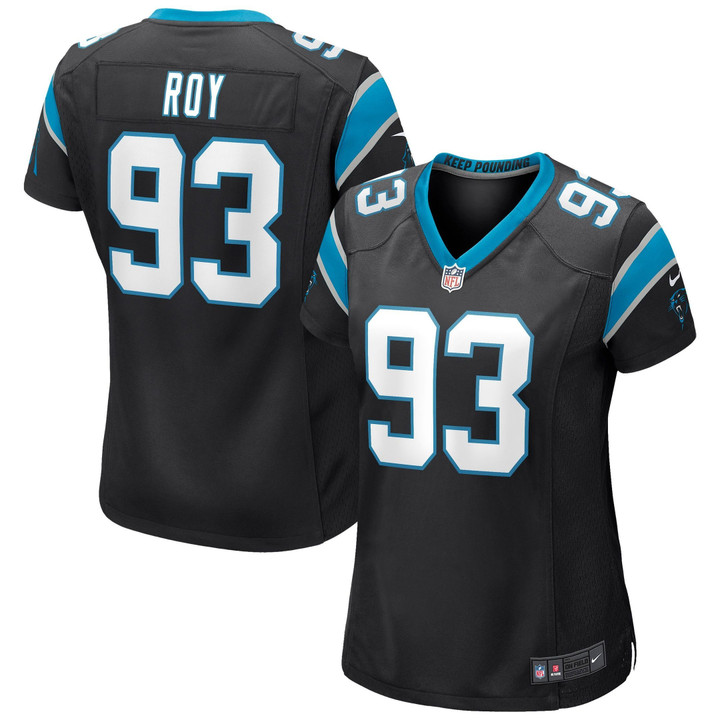Womens Carolina Panthers Bravvion Roy Black Game Jersey Gift for Carolina Panthers fans