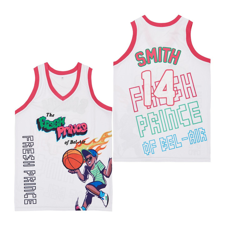 The Fresh Prince Of Bel-Air Will Smith 14 White Basketball Jersey Gift For Will Smith Fans