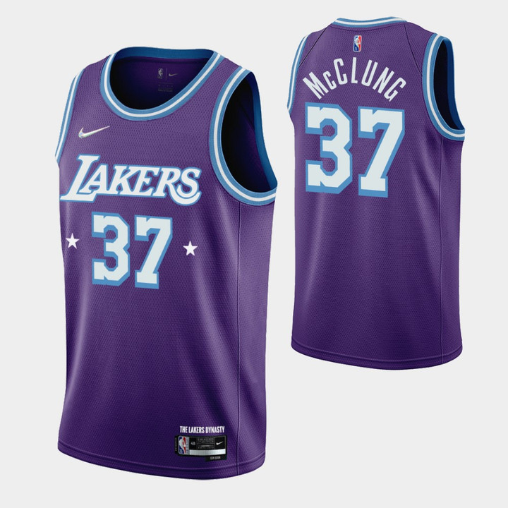 Los Angeles Lakers Mac Mcclung 37 Nba 2021-22 City Edition Purple Jersey Gift For Lakers Fans