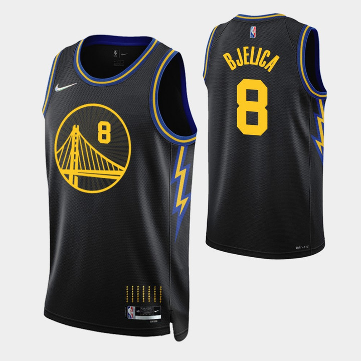 Golden State Warriors Nemanja Bjelica 8 Nba 2021-22 City Edition Black Jersey Gift For Warriors Fans