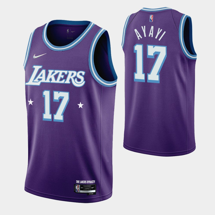 Los Angeles Lakers Joel Ayayi 17 Nba 2021-22 City Edition Purple Jersey Gift For Lakers Fans