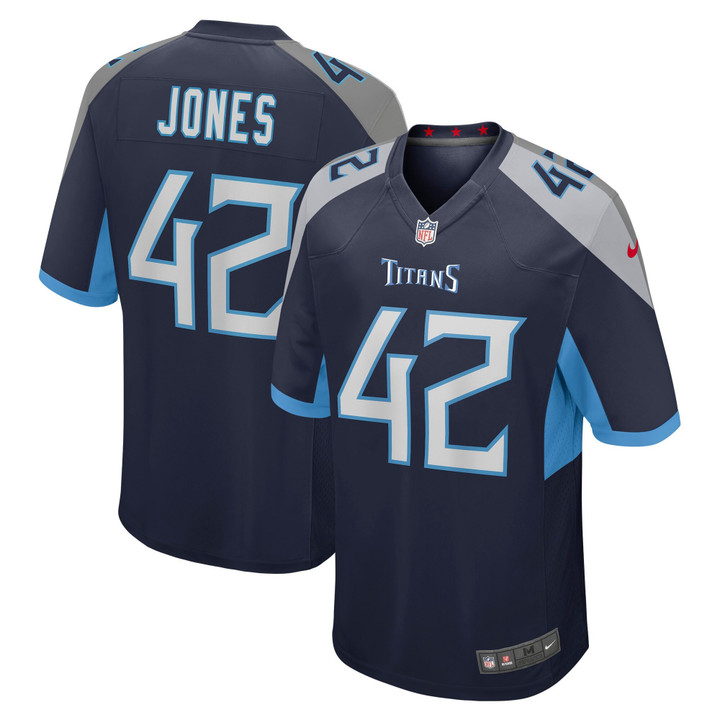 Mens Tennessee Titans Joe Jones Navy Game Jersey gift for Tennessee Titans fans