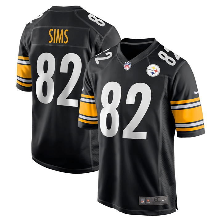 Mens Pittsburgh Steelers Steven Sims Black Game Jersey gift for Pittsburgh Steelers fans