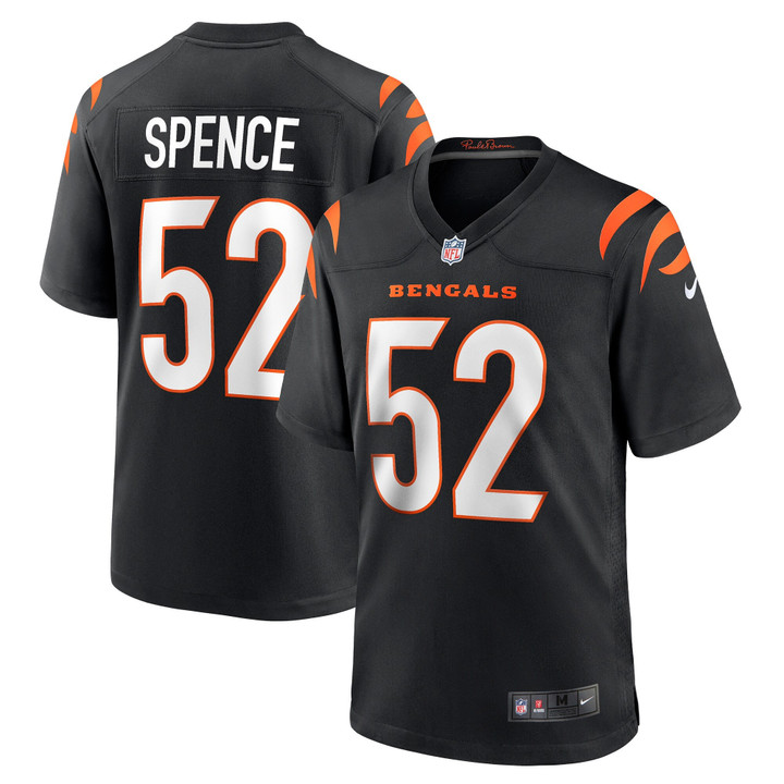 Mens Cincinnati Bengals Noah Spence Black Game Jersey gift for Cincinnati Bengals fans