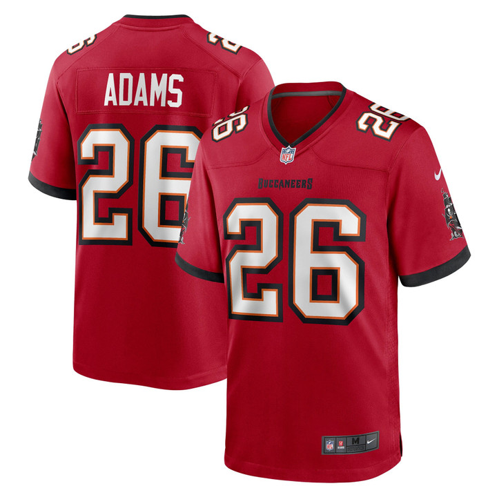 Mens Tampa Bay Buccaneers Andrew Adams Red Player Game Jersey gift for Tampa Bay Buccaneers fans