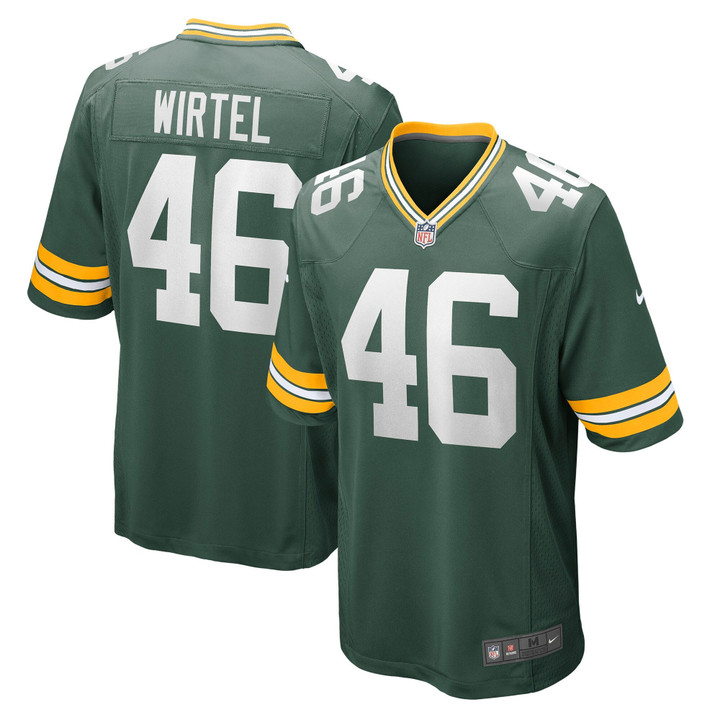 Mens Green Bay Packers Steven Wirtel Green Game Jersey gift for Green Bay Packers fans
