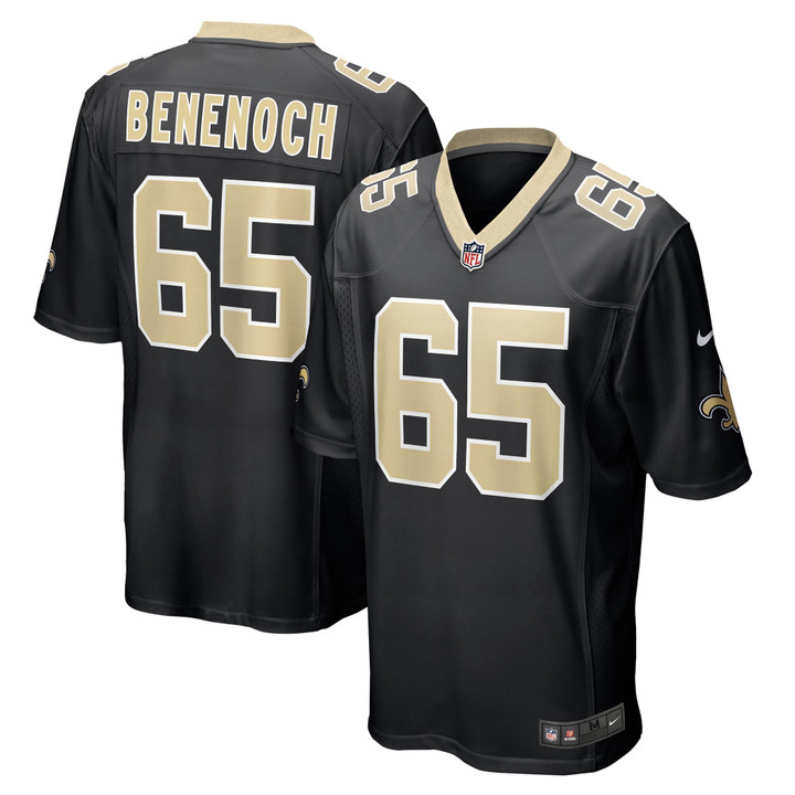Mens New Orleans Saints Caleb Benenoch Black Game Player Jersey gift for New Orleans Saints fans