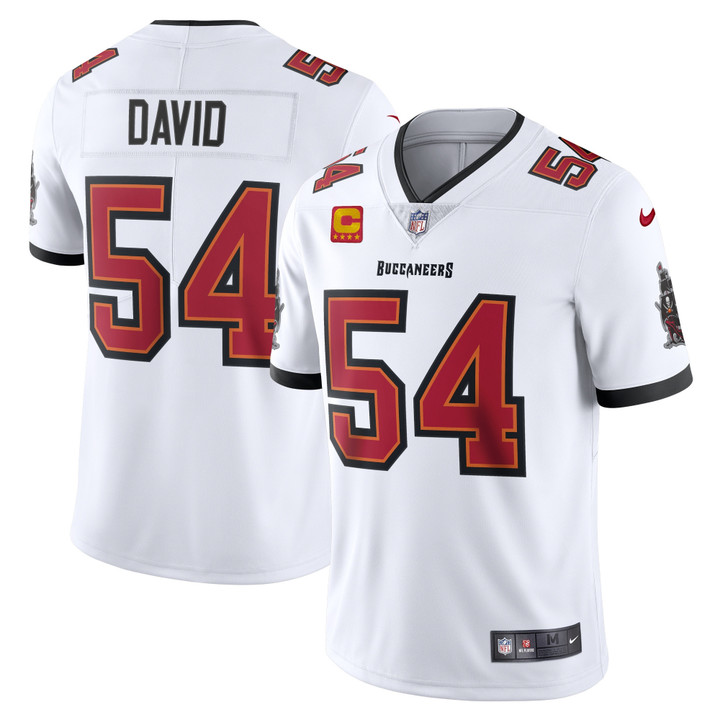 Mens Tampa Bay Buccaneers Lavonte David White Captain Vapor Jersey gift for Tampa Bay Buccaneers fans
