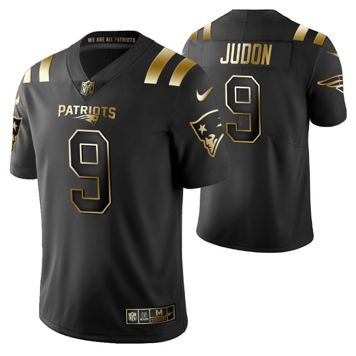 New England Patriots Matthew Judon 9 2021 NFL Golden Edition Black Jersey Gift For Patriots Fans