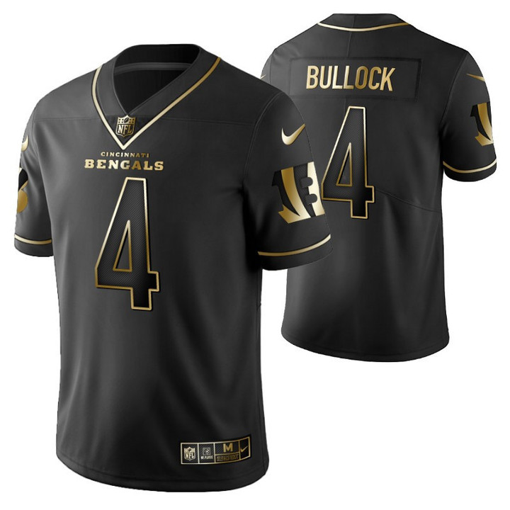 Cincinnati Bengals Randy Bullock 4 2021 NFL Golden Edition Black Jersey Gift For Bengals Fans
