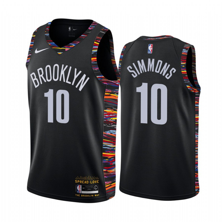 Brooklyn Nets Ben Simmons 10 Spread Love City Edition Black Jersey Gift For Brooklyn Fans
