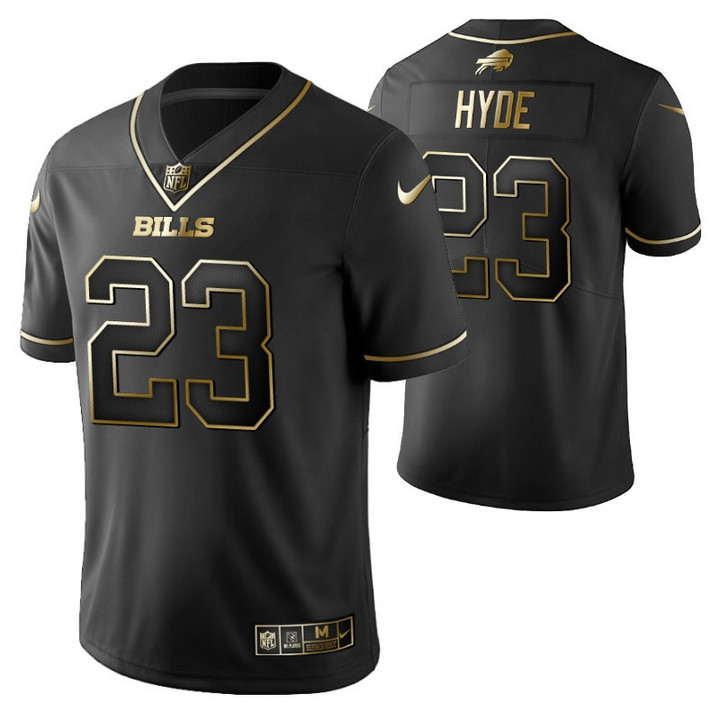 Buffalo Bills Micah Hyde 23 2021 NFL Golden Edition Black Jersey Gift For Bills Fans