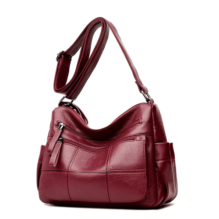 Mia - Multi-Pocket Soft Leather Bag
