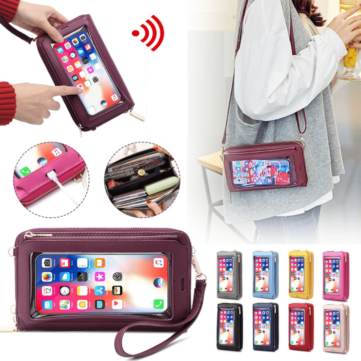 Cell Phone Purse With Touch Screen Small Crossbody Bag RFID Wallet for Women