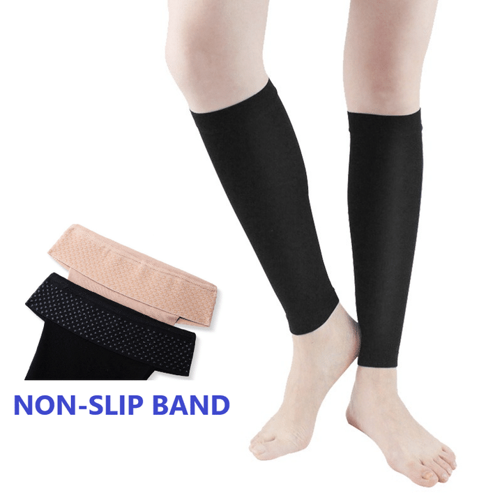 Compression Stockings Varicose Veins Toeless Calf Compression Socks for Women Circulation with Non-Slip Band
